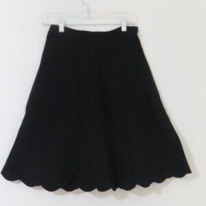 Brenda's Designer Black Scalloped Edge Skirt Size L